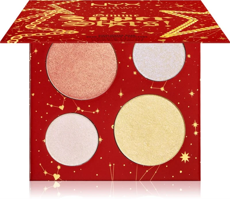 NYX Professional Makeup Gimme SuperStars! Highlighter Quad Palette 3 NYX Professional Makeup Gimme SuperStars! Highlighter Quad Palette