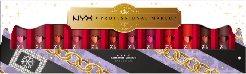 NYX Professional Makeup Limited Edition Xmass Mrs Claus Oh Deer Matte Lip Vault 3 NYX Professional Makeup Limited Edition Xmass Mrs Claus Oh Deer Matte Lip Vault