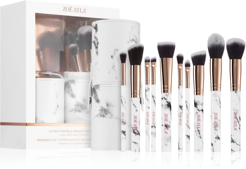Zoë Ayla Makeup Brush Set Marble 10 Piece 3 Zoë Ayla Makeup Brush Set Marble 10 Piece